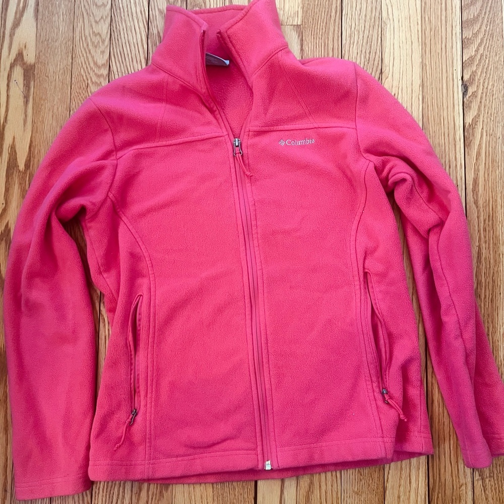 Columbia Pink Fleece Jacket Women’s Small